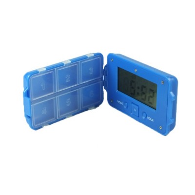 6 Compartments Smart electronic Pill Case Pill Box With Timer Reminder