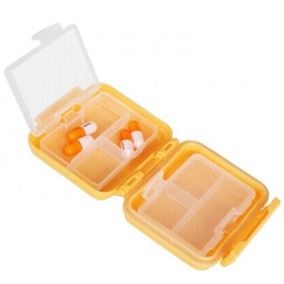 Square 7 compartments portable capsule case plastic pill boxes